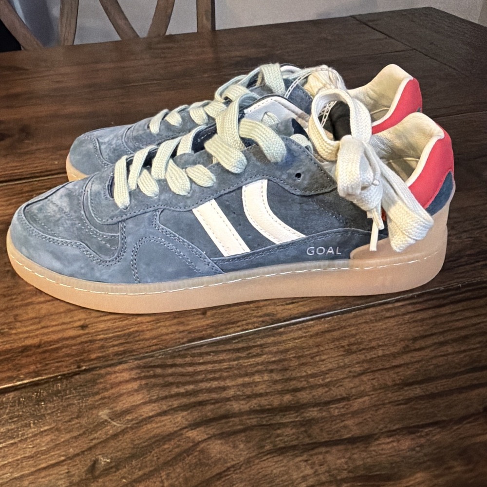 Size 9 US Coolway  Goal Blue Shark/Red, Lace Up Men's Sneaker Shoes